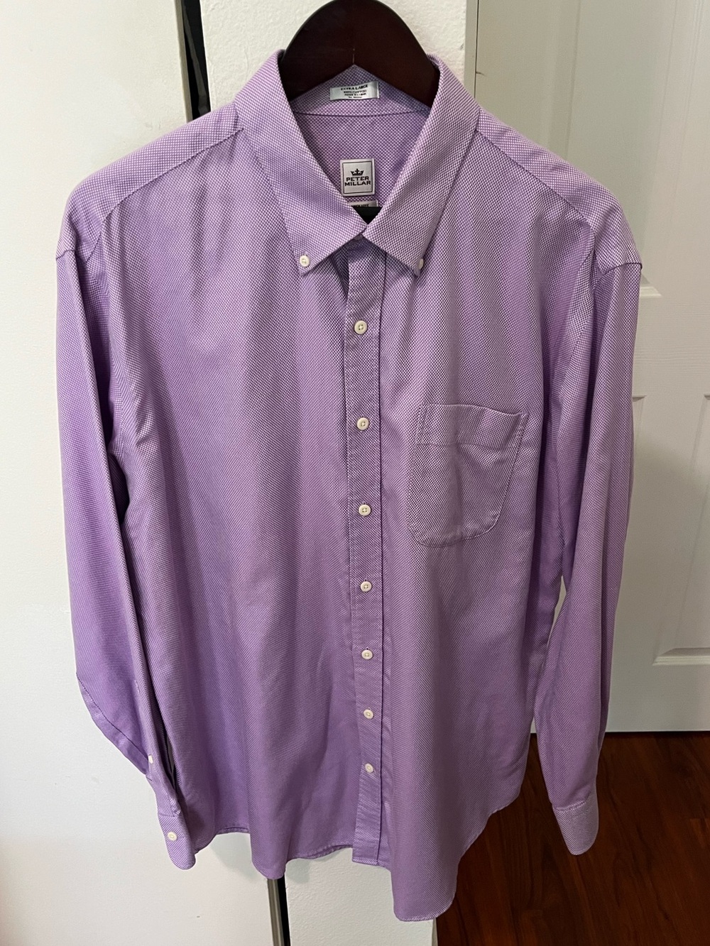 Peter Millar Men's Lavender Button-Down Dress Shirt